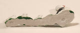 Vintage White Ducks Walking with Ducklings on Grass 2 1/4" Plastic Toy Figure