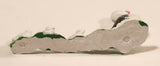Vintage White Ducks Walking with Ducklings on Grass 2 1/4" Plastic Toy Figure