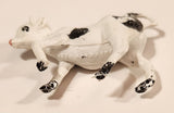 Vintage Standing Dark Brown and White Cow 2 1/2" Plastic Toy Figure