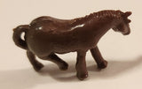 Vintage Brown Horse 3/4" Plastic Toy Figure