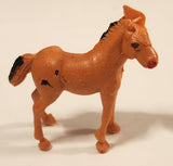 Vintage Light Brown Horse 1 1/2" Plastic Toy Figure