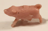 Vintage Pink Baby Pig 5/8" Plastic Toy Figure