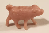 Vintage Pink Baby Pig 5/8" Plastic Toy Figure