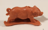 Vintage Pink Baby Pig 1" Plastic Toy Figure
