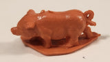 Vintage Pink Baby Pig 1" Plastic Toy Figure