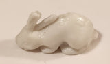 Vintage White Baby Bunny 1/2" Plastic Toy Figure