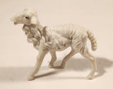 Vintage White Sheep 2 1/4" Plastic Toy Figure