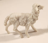 Vintage White Sheep 2 1/4" Plastic Toy Figure