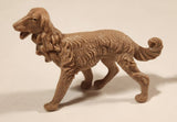 Vintage No. 559 Light Tan Brown Dog 2 1/2" Plastic Toy Figure Made in Hong Kong