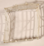 Vintage White Live Stock Fence Pen Plastic Toy Farm Set of 4