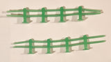 Vintage Green Farm Fence Plastic Toy Set of 2