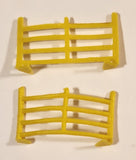 Vintage Yellow Farm Fence Gate Plastic Toy Set of 2