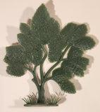 Vintage Green Wide Tree 4 1/2" Plastic Toy