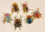 Multi Colored Beatle Bug Insects PVC Toy Figure Set of 6