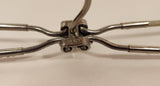 Vintage White Fabric Covered Folding Metal Travel Clothes Hanger