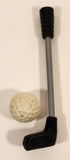 Black Rubber Golf Club and Ball Miniature Toy Play Set