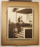 Antique 2338 Street Address Joe Moore, Ethel and Harold 7 3/4" x 9 3/4" Black and White Photograph