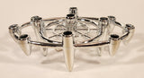Vintage Colonial Candle Company of Cape Cod Inc Hyannis Mass. No. 11 Silver Oval Candle Holder for Flower Taper Candles New in Box