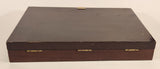 Vintage Dark Green Felt Lined Wood Jewelry Box
