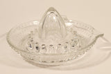 Vintage 1940s Lemon Hand Juicer Reamer Hobnail Depression Glass Bowl with Handle and Pour Spout
