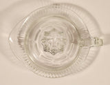 Vintage Lemon Hand Juicer Reamer Ribbed Depression Glass Bowl with Handle and Pour Spout