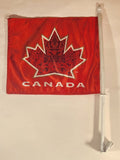 Team Canada Hockey Go Canada Go Car Window Hanging Flag