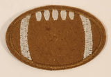 Brown and White Football 1 3/8" x 2 1/8" Embroidered Fabric Patch Badge