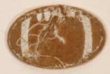 Brown and White Football 1 3/8" x 2 1/8" Embroidered Fabric Patch Badge