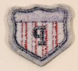 Stars and Stripes P Proud To Be American 1 3/4" x 1 5/8" Embroidered Fabric Patch Badge