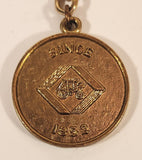 Wells Fargo Since 1852 Stage Coach Gold Tone Metal Keychain Key Ring