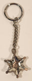 Sheriff Star Badge Crosses Revolver Guns Metal Keychain Key Ring