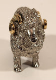 New Zealand Ram Sheep 2 1/4" Silver and Gold Tone Metal Figurine