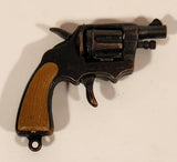Vintage Hand Gun Revolver Miniature Metal Cap Gun Keychain Charm Made in Hong Kong