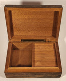 Rare Antique Regue Switzerland Engraved Wood Jewelry Music Box