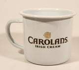 Carolans Irish Cream White 3" Enamel Metal Mug Cup With Handle