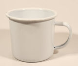 Carolans Irish Cream White 3" Enamel Metal Mug Cup With Handle