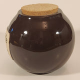 My Life Savings Dark Brown Ceramic Coin Bank With Cork Plug Lid