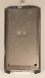 Black, Grey, and White Checkered Metal Napkin Dispenser