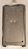 Black, Grey, and White Checkered Metal Napkin Dispenser