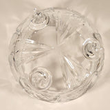 Vintage American Brilliant Pinwheel Crystal Tri-Footed 4" Glass Candy Dish Bowl
