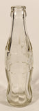 Vintage Coca-Cola Coke Cola White Lettering 6 1/2 Fl. Oz Heavy Clear Glass Bottle