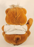 Vintage 1989 Zeller's Zeddy Brown Teddy Bear Mascot 14" Stuffed Plush Toy with Original Bag and Sticker