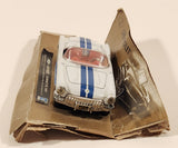 New Ray City Cruiser Collection Chevrolet 1957 Corvette Convertible White with Blue Stripes 1/43 Scale Die Cast Toy Car Vehicle On Cardboard Backing