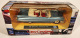 2004 New Ray City Cruiser Collection 1959 Cadillac Series 62 Convertible Blue 1/43 Scale Die Cast Toy Car Vehicle New in Box
