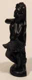 Vintage Coco Joe's Hawaii Hula Girl Dreams 5 3/4" Tall Carved Lava Rock Figurine Sculpture Chip on Lei