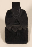Vintage Coco Joe's Hawaii King Kamehameha I 5 1/2" Tall Carved Lava Rock Figurine Sculpture