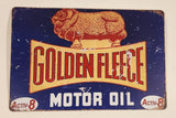 Golden Fleece Activ-8 Motor Oil 7 3/4" x 11 3/4" Tin Metal Sign