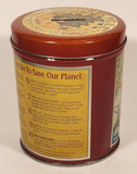 1990 Judith Ann Griffith Sunrise Publications 10 Thinks We Can Do To Save Our Planet 5" Tall Tin Metal Coin Bank