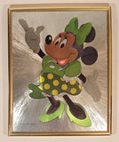 The Walt Disney Company Magic Effects Minnie Mouse in Bright Green White Polka Dot Dress 8 1/4" x 10 1/4" Frame Shiny Reflective Art Print Picture