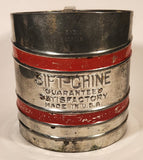 Vintage Sift-Chine Red Banded Single Screen Flour Sifter Kitchen Tool Made in U.S.A.